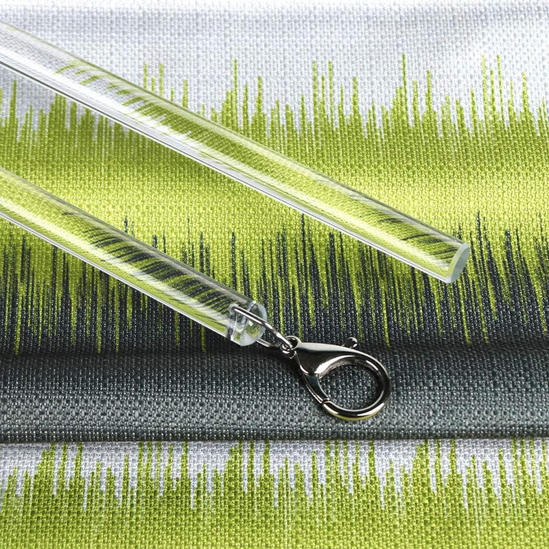 SOLOKOS 2 Pack Curtain Pull Rod with Metal Snap Invisible Clear Curtain Push Wand for Drapery and Grommet Curtains 1/2 Inch Wide (Acrylic, 40 Inch) - Image 2